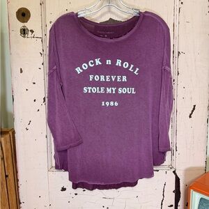 Grayson Threads Purple Rock n Roll Long Sleeve Top